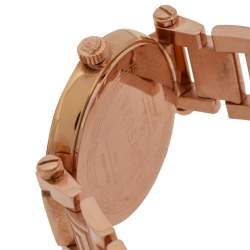 Pre Owned ساعة يد نسائية فرساتشي  ريف 68Q ستانلس ستيل مطلية ذهبي وردي سوداء 35 مم