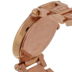 Pre Owned ساعة يد نسائية فرساتشي  ريف 68Q ستانلس ستيل مطلية ذهبي وردي سوداء 35 مم