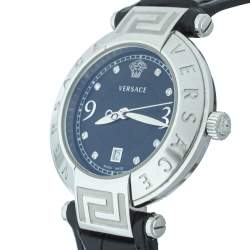 Pre Owned ساعة يد نسائية فيرساتشي ريف 68كيو ستانلس ستيل سوداء 35 مم