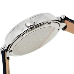 Pre Owned ساعة يد نسائية فيرساتشي هيبيسكوس ميستيك آي9كيو91دي9أتش آي أس009 ألماس و جلد و ستانلس ستيل سوداء 38 مم