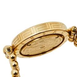 Pre Owned Versace Mother Of Pearl Yellow Gold Plated Stainless Steel Eon 79Q Women's Wristwatch 33.5 mm