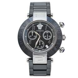 Pre Owned Versace Black Ceramic & Stainless Steel Reve 95C Women's Wristwatch 40 mm