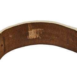 مملوكة مسبقًا ساعة يد نساية فيرساتشي ديستني سبيريت 86Q ستانلس ستيل مطلي ذهبي جلد ثعبان بيضاء 39مم