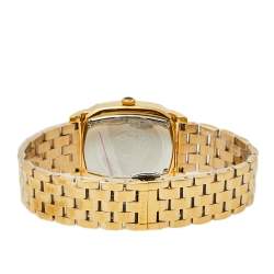 Pre Owned Versace Black Gold Plated Stainless Steel Couture Oval VE1B Women's Wristwatch 29 mm