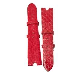 Pre Owned Versace Red Two Tone Stainless Steel Leather Diamond Eon Ellipsis 91Q Women's Wristwatch 32 mm x 40 mm