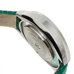 مملوكة مسبقًا Versace Mother of Pearl Stainless Steel Lizard Destiny Precious 86Q Women's Wristwatch 40 mm