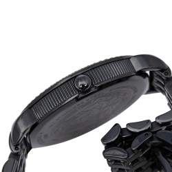 Pre Owned Versace Black Ion Plated Stainless Steel Krios M6Q60D008 Women's Wristwatch 38 mm