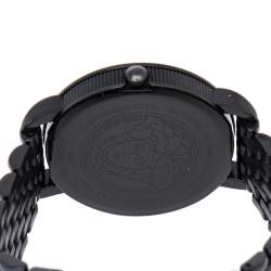 Pre Owned Versace Black Ion Plated Stainless Steel Krios M6Q60D008 Women's Wristwatch 38 mm