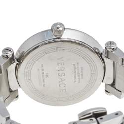 Pre Owned  Versace Black Stainless Steel Reve 68Q Women's Wristwatch 35 mm