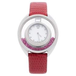 Versace Mother of Pearl Stainless Steel Leather Destiny Spirit 86Q Women's Wristwatch 40 mm