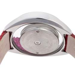 Pre Owned Versace Mother of Pearl Stainless Steel Leather Destiny Spirit 86Q Women's Wristwatch 40 mm