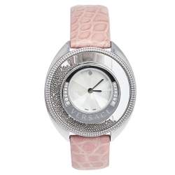 Pre Owned Versace Mother of Pearl Stainless Steel Leather Destiny Spirit 86Q91D498 women's Wristwatch 36 mm