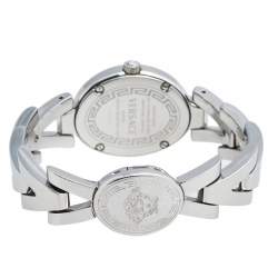Pre Owned Versace Black Diamond Stainless Steel V-Glam 60Q99 Women's Wristwatch 25 mm
