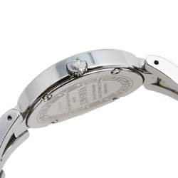 Pre Owned Versace Black Diamond Stainless Steel V-Glam 60Q99 Women's Wristwatch 25 mm