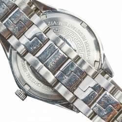 Pre Owned Versace Pink Stainless Steel Hellenyium V12010015 Women's Wristwatch 35 mm