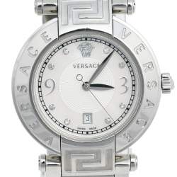 Pre Owned Versace Mother of Pearl Stainless Steel Reve 68Q99SD498-S099 Women's Wristwatch 35 mm