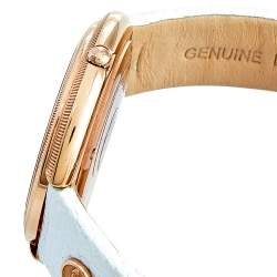 Pre Owned ساعة يد نسائية فيرساتشي ثيا A7Q ستانلس ستيل مطلي ذهب وردي صدف بيضاء 39 مم