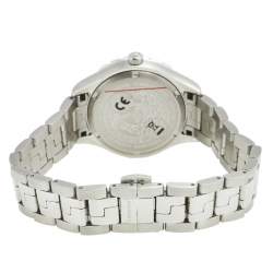 Pre Owned Versace Pink Stainless Steel Hellenyium V12010015 Women's Wristwatch 35 mm