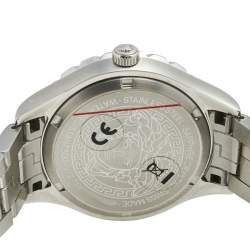 Pre Owned Versace Pink Stainless Steel Hellenyium V12010015 Women's Wristwatch 35 mm