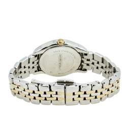Pre Owned Emporio Armani Silver Two Tone Stainless Steel AR1845 Women's Wristwatch 27 mm