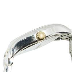 Pre Owned Emporio Armani Silver Two Tone Stainless Steel AR1845 Women's Wristwatch 27 mm