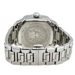 Pre Owned Versace Silver Stainless Steel Dylos VQD040015 Women's Wristwatch 35 mm