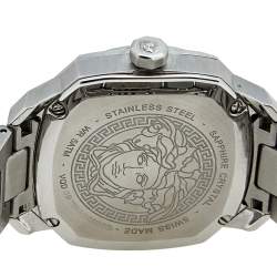Pre Owned Versace Silver Stainless Steel Dylos VQD040015 Women's Wristwatch 35 mm