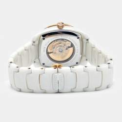 Pre Owned Versace Mother of Pearl Diamond Rose Gold Plated Stainless Steel Ceramic DV One 01AC Women's Wristwatch 41 mm