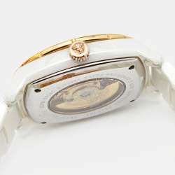 Pre Owned Versace Mother of Pearl Diamond Rose Gold Plated Stainless Steel Ceramic DV One 01AC Women's Wristwatch 41 mm