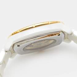 Pre Owned Versace Mother of Pearl Diamond Rose Gold Plated Stainless Steel Ceramic DV One 01AC Women's Wristwatch 41 mm
