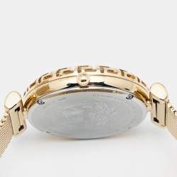 Pre Owned Versace Green Gold Plated Stainless Steel Pallazo Empire VEDV00819 Women's Wristwatch 37 mm