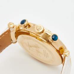 Versace Mother of Pearl Gold Plated Stainless Steel Leather Aion 68C Women's Wristwatch 40 mm