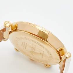 Versace Mother of Pearl Gold Plated Stainless Steel Leather Aion 68C Women's Wristwatch 40 mm