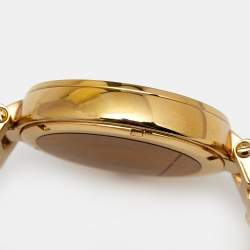 مملوكة مسبقًا Versace Gold Plated Stainless Steel Mystique Hibiscus I9Q80D2HI-S080 Women's Wristwatch 38 mm