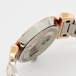 Versace Silver Two Tone Stainless Steel V-Motif VERE00718 Women's Wristwatch 35 mm