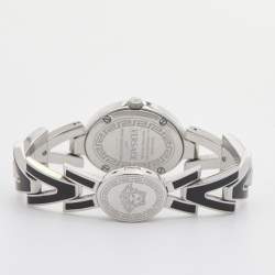 Pre Owned Versace Black Diamond Stainless Steel V-Glam 60QE9SD009 Women's Wristwatch 25 mm