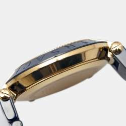 Versace Black Ceramic Gold Plated Stainless Steel Reve 95C Women's Wristwatch 40 mm