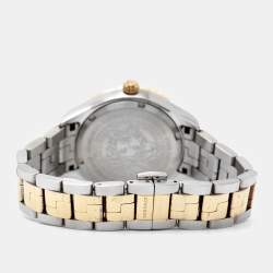 Versace Silver Two tone Stainless Steel Hellenyium V12030015 Women's Wristwatch 35 mm 