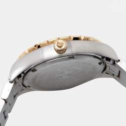 Versace Silver Two tone Stainless Steel Hellenyium V12030015 Women's Wristwatch 35 mm 