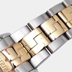 Versace Silver Two tone Stainless Steel Hellenyium V12030015 Women's Wristwatch 35 mm 