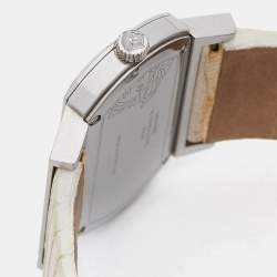 Pre Owned Versace Mother of Pearl Diamond Stainless Steel Lizard PSQ99 Women's Wristwatch 40 mm