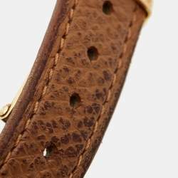Versace Cream Gold Plated Stainless Steel Leather ASQ90 Women's Wristwatch 18 mm