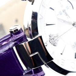 Versace Mother of Pearl Stainless Steel Leather Revive Chrono VAJ Women's Wristwatch 41 mm