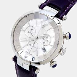 Versace Mother of Pearl Stainless Steel Leather Revive Chrono VAJ Women's Wristwatch 41 mm
