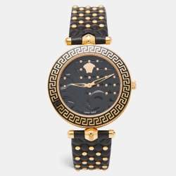 Gianni Versace Black Gold Plated Signature Medusa 7009017 Women's  Wristwatch 20 mm Versace | The Luxury Closet