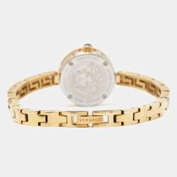 Versace Black Gold Plated Stainless Steel Secret Watch VEZ500421 Women's Wristwatch 25 mm 