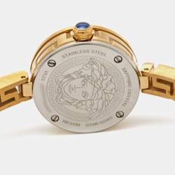 Versace Black Gold Plated Stainless Steel Secret Watch VEZ500421 Women's Wristwatch 25 mm 
