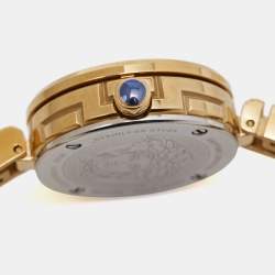 Versace Black Gold Plated Stainless Steel Secret Watch VEZ500421 Women's Wristwatch 25 mm 