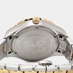 Versace Green Two-Tone Stainless Steel Hellenyium V12050016 Women's Wristwatch 35 mm
