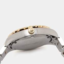 Versace Green Two-Tone Stainless Steel Hellenyium V12050016 Women's Wristwatch 35 mm